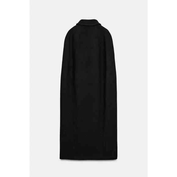 ZARA ZW COLLECTION LIMITED EDITION WOOL BLEND CAPE COAT - Picture 8 of 10